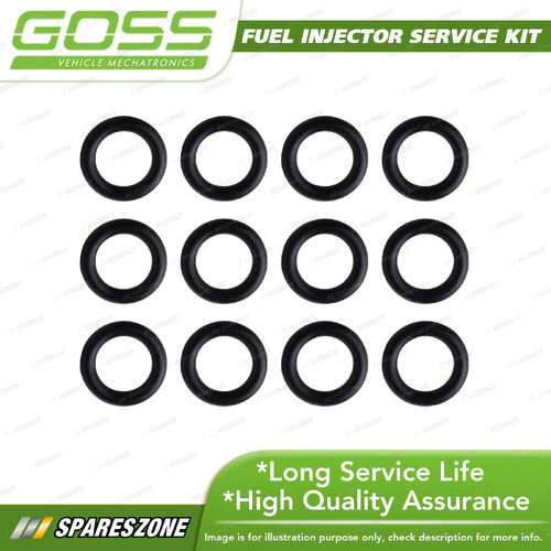 Goss Fuel Injector Service / Repair Kit - Upper Seal Pack of 12 ID 7mm