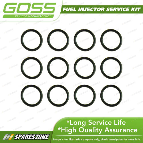 Goss Fuel Injector Service / Repair Kit - Lower Seal Pack 12 ID 12.6mm