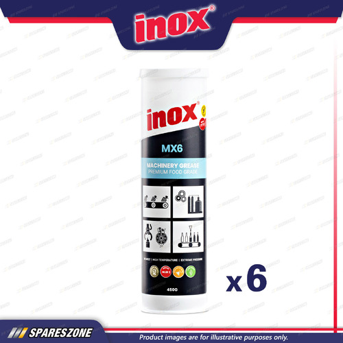 6x Inox MX6 Premium Food Grade Greases 450G Cartridge High Tempreture Resistance