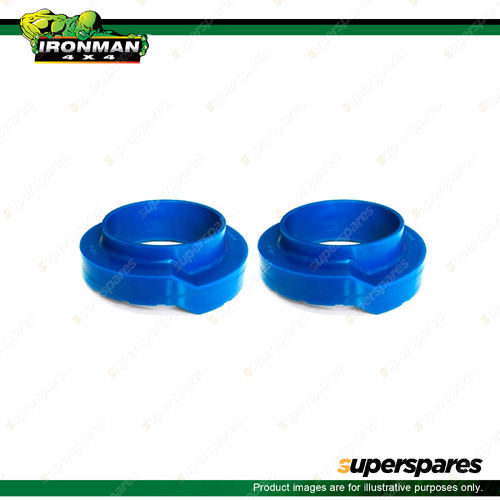 2 Pcs Front Ironman 4x4 30mm Polyurethane Coil Spacers LC70F30 4WD Offroad