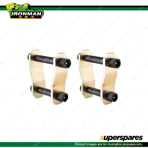 Ironman 4x4 Pair Front Leaf Springs Greasable Shackles 384 Offroad 4WD