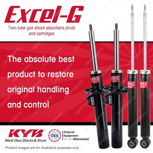 Front + Rear KYB EXCEL-G Shock Absorbers for AUDI A3 8P FWD AWD 25mm Piston Rod