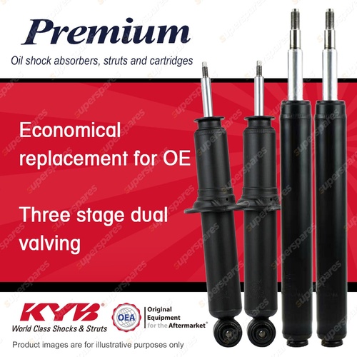 Front + Rear KYB PREMIUM Shock Absorbers for AUDI A6 C4 ABC 2.6 V6 FWD All