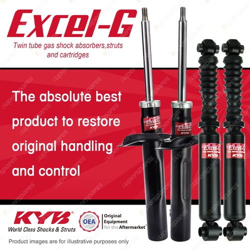 Front + Rear KYB EXCEL-G Shock Absorbers for CITROEN Berlingo TU3JP 1.4 FWD Van