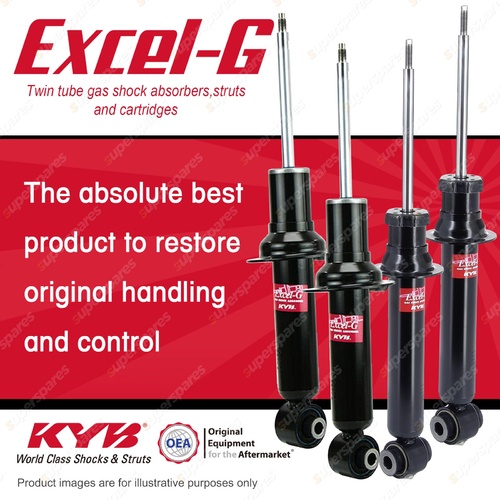 Front + Rear KYB EXCEL-G Shock Absorbers for CITROEN C5 X7 I4 V6 FWD Sedan