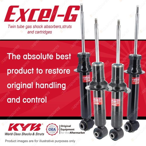 Front + Rear KYB EXCEL-G Shock Absorbers for CITROEN C5 X7 I4 V6 FWD Wagon