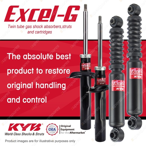 Front + Rear KYB EXCEL-G Shock Absorbers for CITROEN Xsara I4 FWD H/Back 98-00