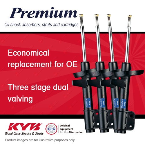 Front + Rear KYB PREMIUM Shock Absorbers for FIAT Regata I4 FWD Sedan