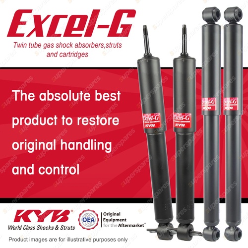 Front + Rear KYB EXCEL-G Shock Absorbers for FORD Econovan JG FE 2.0 I4 RWD Van