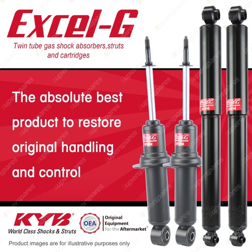 Front + Rear KYB EXCEL-G Shock Absorbers for FORD Ranger PX DPAT 2.2 I4 RWD All