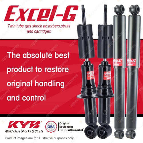 Front + Rear KYB EXCEL-G Shock Absorbers for HOLDEN Colorado RC I4 DT4 RWD All