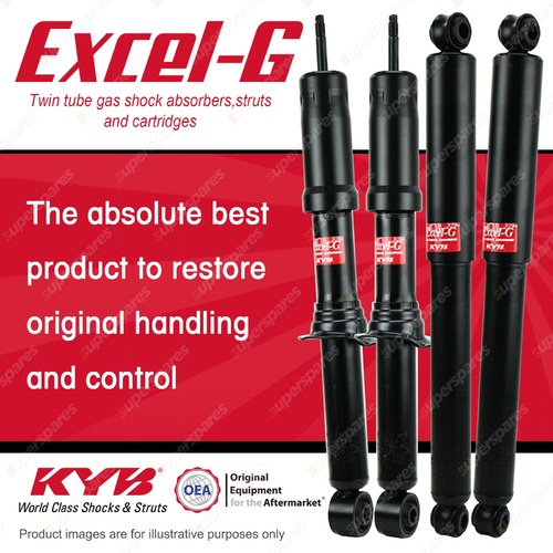 Front + Rear KYB EXCEL-G Shock Absorbers for HOLDEN Colorado RG LWH 2.8 DT4 4WD