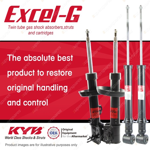 Front + Rear KYB EXCEL-G Shock Absorbers for HOLDEN Vectra JR JS I4 V6 FWD