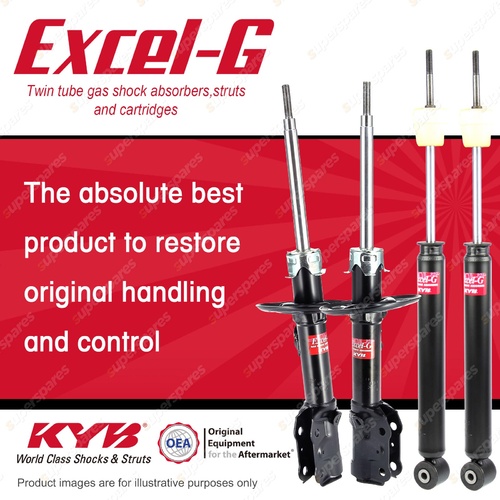 Front + Rear KYB EXCEL-G Shock Absorbers for HONDA Jazz GD1 L13A1 1.3 I4 FWD