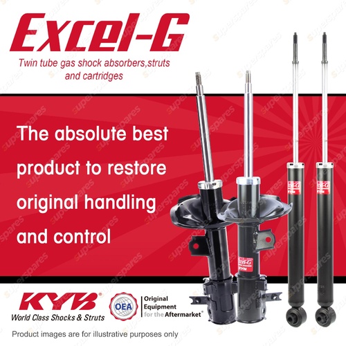 Front + Rear KYB EXCEL-G Shock Absorbers for HYUNDAI Accent MC G4ED 1.6 I4 FWD