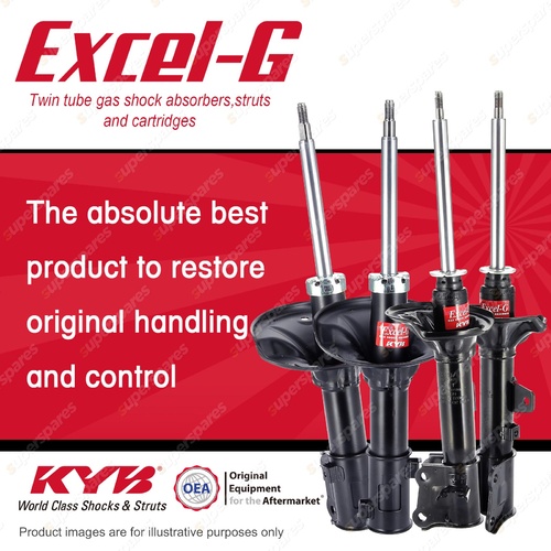 Front + Rear KYB EXCEL-G Shock Absorbers for HYUNDAI Coupe RD I4 FWD Coupe