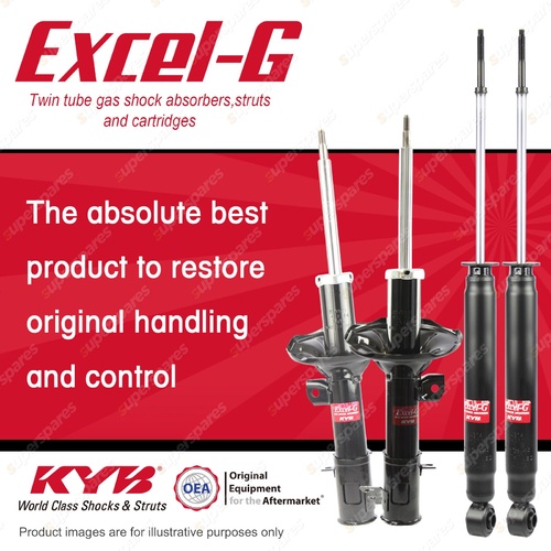 Front + Rear KYB EXCEL-G Shock Absorbers for HYUNDAI Santa Fe SM I4 V6 4WD Wagon