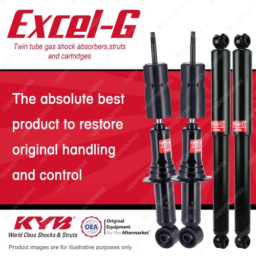 Front + Rear KYB EXCEL-G Shock Absorbers for ISUZU D-Max TF 4JJ1TCX 3.0 DT4 RWD