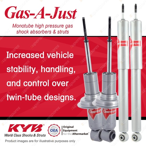 Front + Rear KYB GAS-A-JUST Monotube Shock Absorbers for JAGUAR XJ6 Series I II