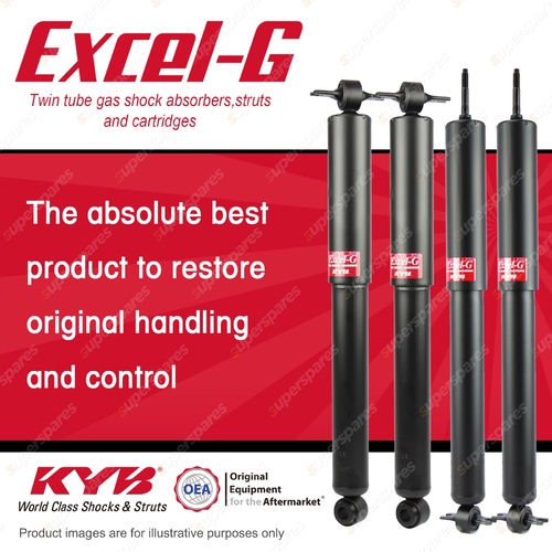 Front + Rear KYB EXCEL-G Shock Absorbers for JEEP Cherokee XJ I6 DT4 4WD SUV