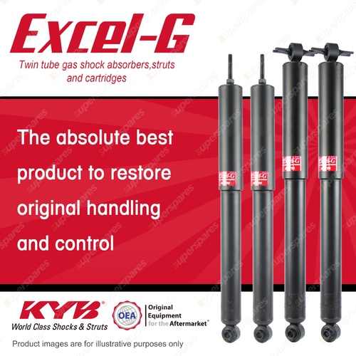 Front + Rear KYB EXCEL-G Shock Absorbers for JEEP Wrangler JK DT4 V6 4WD All