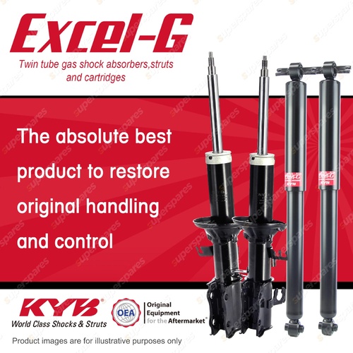 Front + Rear KYB EXCEL-G Shock Absorbers for KIA Rio BC A5D 1.5 D4 FWD 02-05