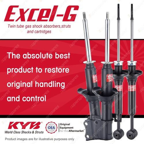 Front + Rear KYB EXCEL-G Shock Absorbers for MAZDA 121 DA B3 1.3 I4 FWD H/Back