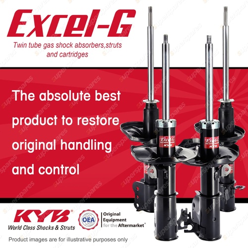 Front + Rear KYB EXCEL-G Shock Absorbers for MAZDA 323 BJ I4 FWD Hatch