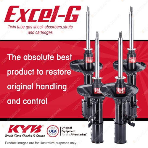 Front + Rear KYB EXCEL-G Shock Absorbers for MAZDA MX-6 GD Turbo F2T 2.2 I4 FWD