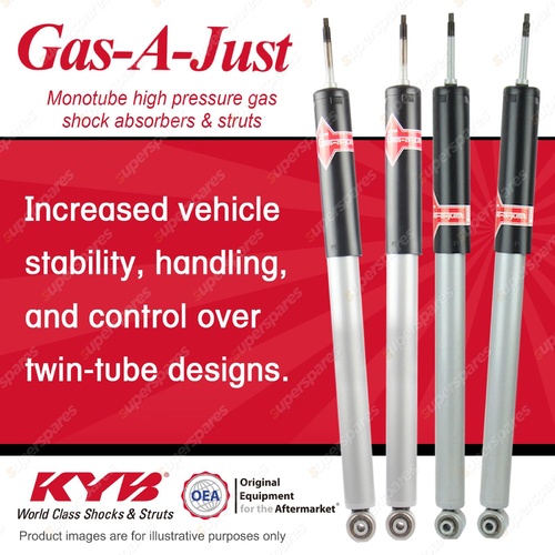 F + R KYB GAS-A-JUST Monotube Shocks for MERCEDES BENZ W210 E200 E200K E230 E240