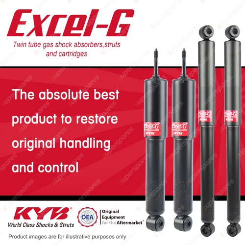 Front + Rear KYB EXCEL-G Shock Absorbers for MITSUBISHI Challenger PA 6G72 3.0