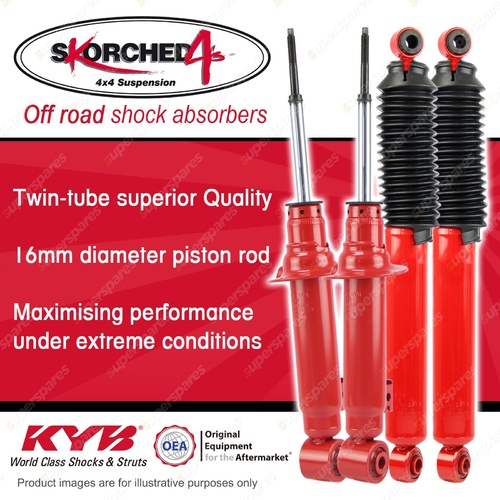 F + R KYB SKORCHED 4'S HD 4WD Shock Absorbers for MITSUBISHI Challenger PB PC