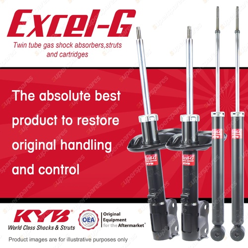 Front + Rear KYB EXCEL-G Shock Absorbers for MITSUBISHI Colt RG I4 FWD Hatch