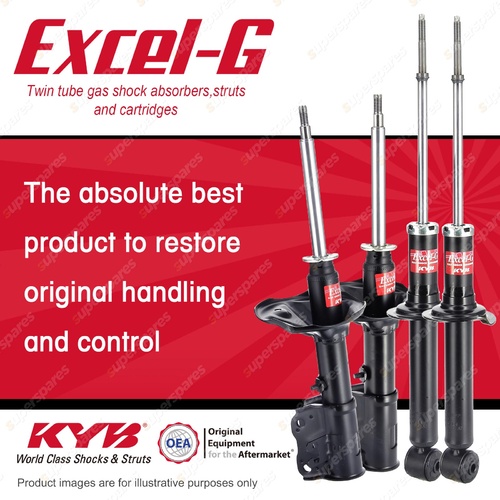 Front + Rear KYB EXCEL-G Shock Absorbers for MITSUBISHI Lancer CC I4 FWD Hatch