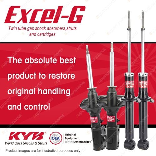 Front + Rear KYB EXCEL-G Shock Absorbers for MITSUBISHI Lancer CC GSR 1.8 4WD