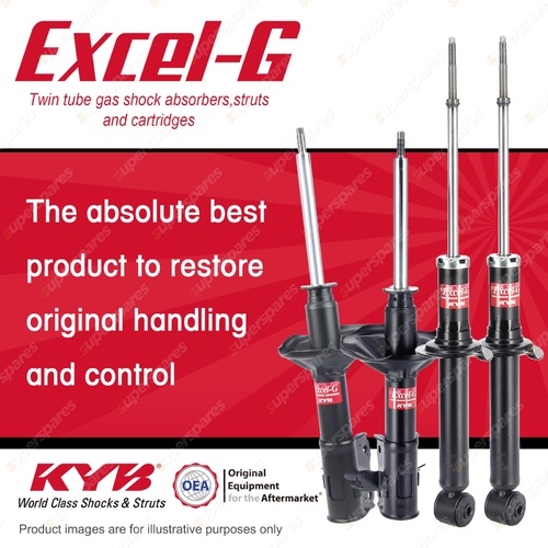 Front + Rear KYB EXCEL-G Shock Absorbers for MITSUBISHI Lancer CE I4 FWD