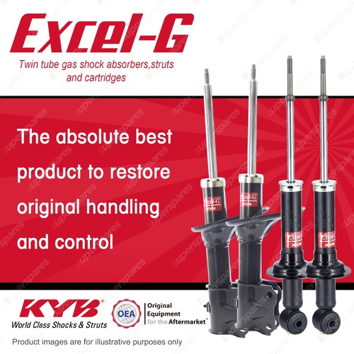 Front + Rear KYB EXCEL-G Shock Absorbers for MITSUBISHI Lancer CH I4 FWD