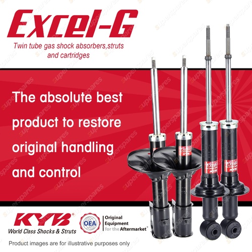 Front + Rear KYB EXCEL-G Shock Absorbers for MITSUBISHI Lancer CH Firm Option