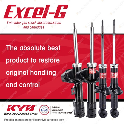 Front + Rear KYB EXCEL-G Shock Absorbers for MITSUBISHI Lancer CJ I4 FWD All