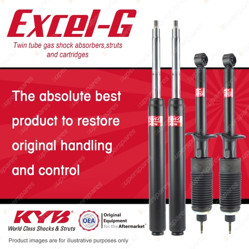 Front + Rear KYB EXCEL-G Shock Absorbers for NISSAN 200B L20 2.0 I4 RWD All