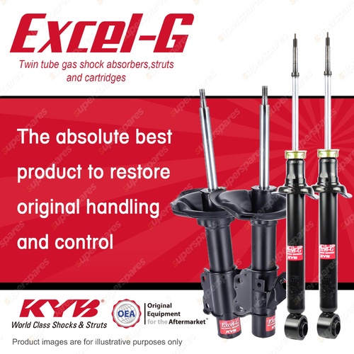 Front + Rear KYB EXCEL-G Shock Absorbers for NISSAN 180SX S13 I4 RWD Coupe