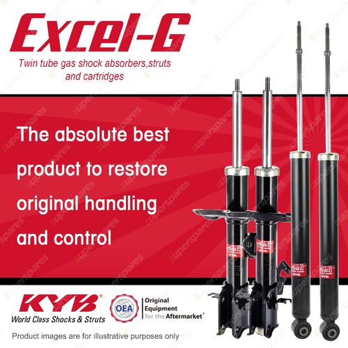 Front + Rear KYB EXCEL-G Shock Absorbers for NISSAN Juke F15 ST HR16DE 1.6 FWD