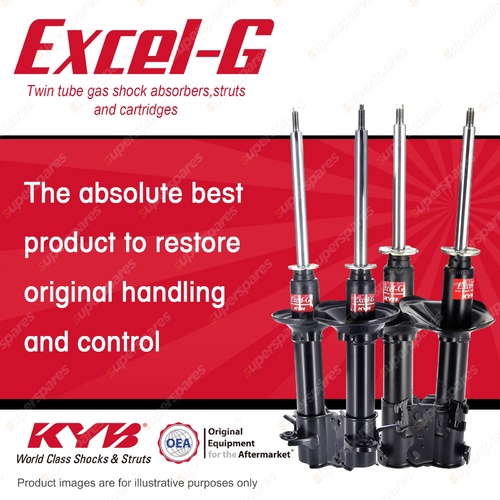 Front + Rear KYB EXCEL-G Shock Absorbers for NISSAN NX B13 SR20DE 2.0 FWD Coupe