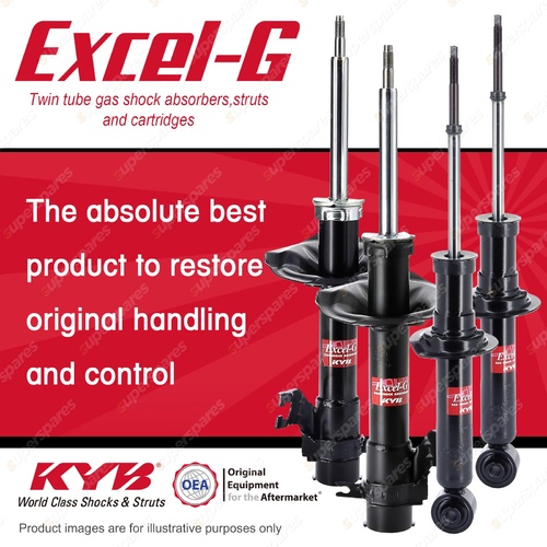 Front + Rear KYB EXCEL-G Shock Absorbers for NISSAN Pulsar N16 FWD Sedan Hatch