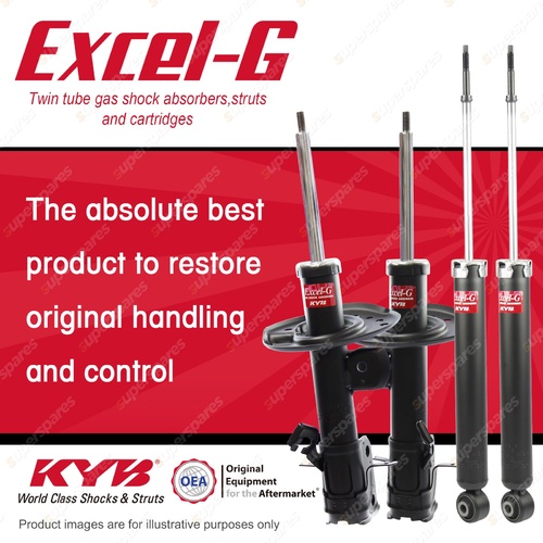 Front + Rear KYB EXCEL-G Shock Absorbers for NISSAN Pulsar B17 C12 I4 FWD