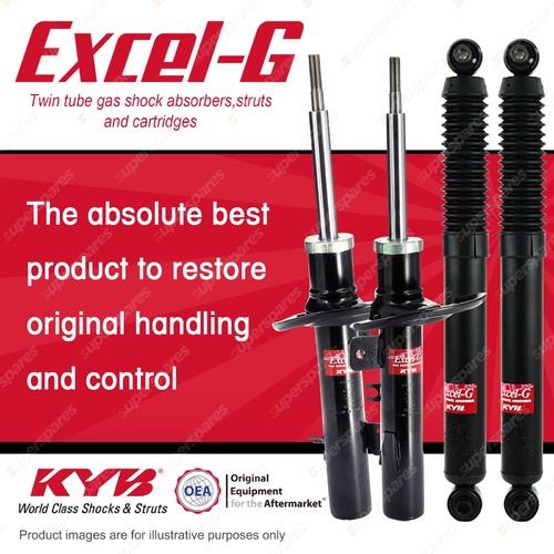 Front + Rear KYB EXCEL-G Shock Absorbers for PEUGEOT 207 5FW 9HZ 5FS 9HR Hatch