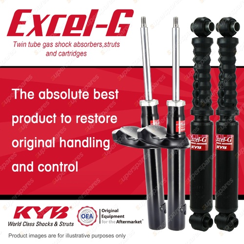 Front + Rear KYB EXCEL-G Shock Absorbers for PEUGEOT 405 D6A D6C RFX RFT DJY