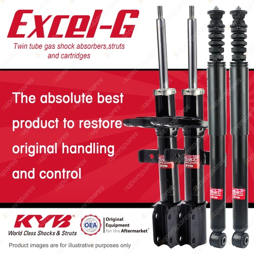 Front + Rear KYB EXCEL-G Shock Absorbers for RENAULT Clio MKIII I4 FWD Hatch