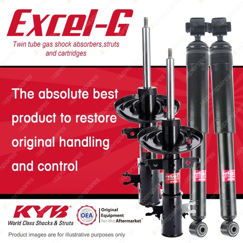 Front + Rear KYB EXCEL-G Shock Absorbers for RENAULT Laguna X91 DT4 I4 FWD