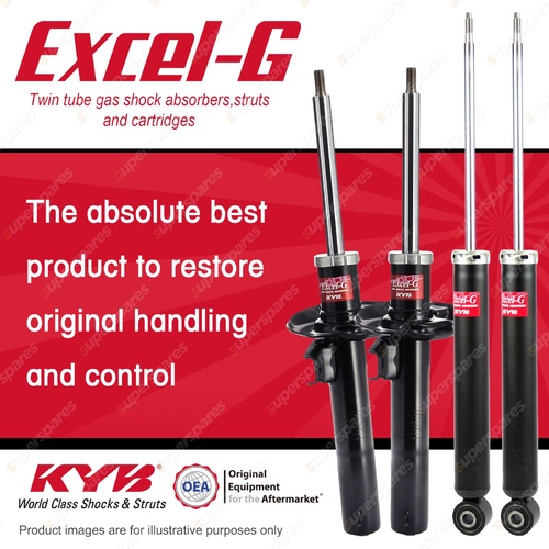 Front + Rear KYB EXCEL-G Shock Absorbers for SKODA Octavia 1Z DT4 I4 4WD FWD All